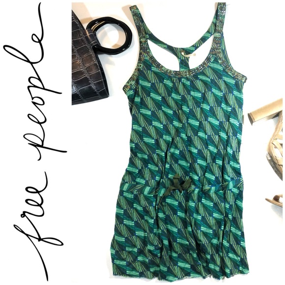 Free People Dresses & Skirts - [Free People] Embellished Beach Dress With Tie